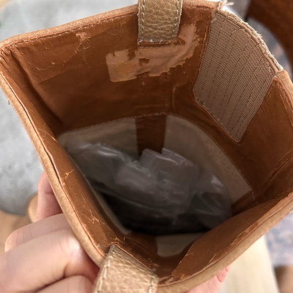 Y2K vintage camel leather knee-high western campus style boots size 6.5 - Picture 11 of 12